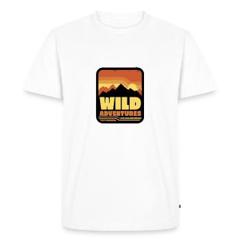 Camping Adventures Wild - Men's Premium Organic T-Shirt - white - Front - Nico (187cm)