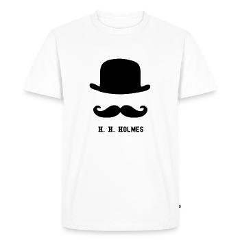H. H. Holmes - T-shirt Premium bio Homme - blanc - Devant - Nico (187cm)