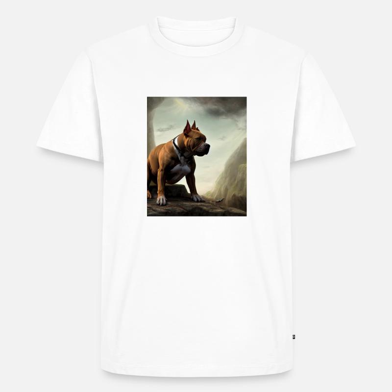 Pitbull - Männer Premium Bio T-Shirt - Weiß