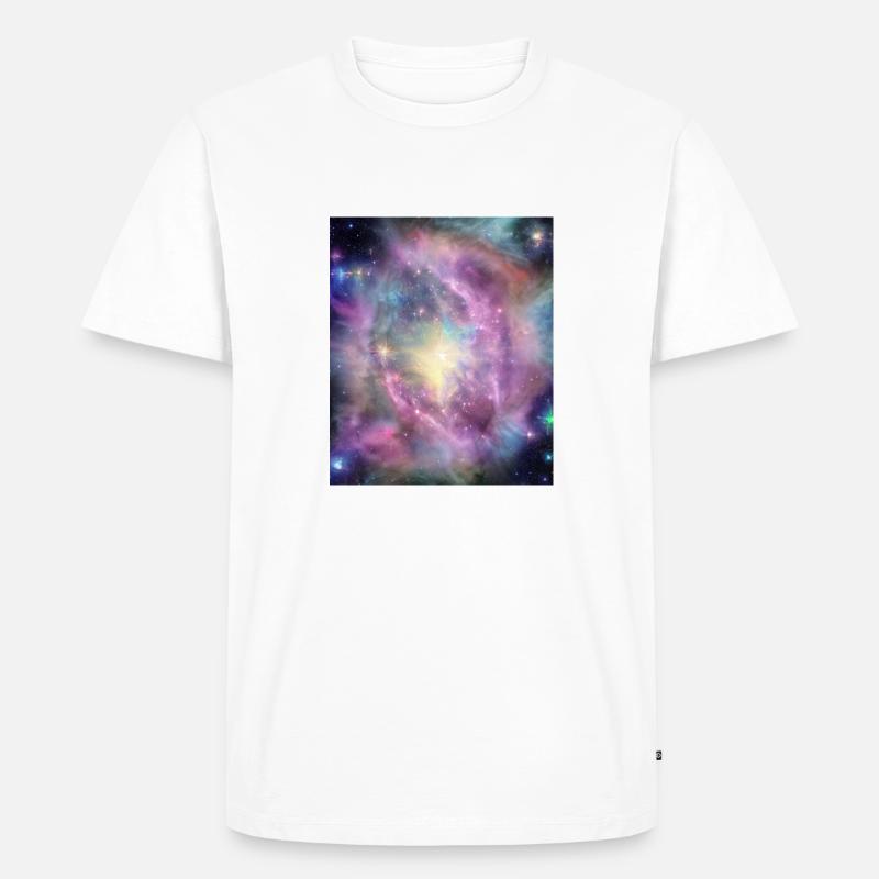 Galaxy Space Pattern - Men's Premium Organic T-Shirt - white