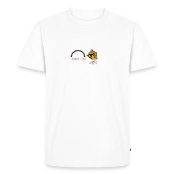 J’ai tellement de plaisir pour toi - T-shirt Premium bio Homme - blanc - Devant - Nico (187cm)