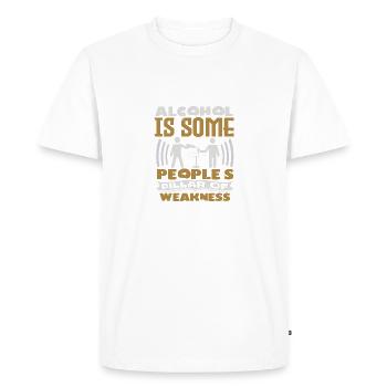L’ALCOOL EST LE PILIER DE LA FAIBLESSE DE CERTAINS PEUPLES - T-shirt Premium bio Homme - blanc - Devant - Nico (187cm)