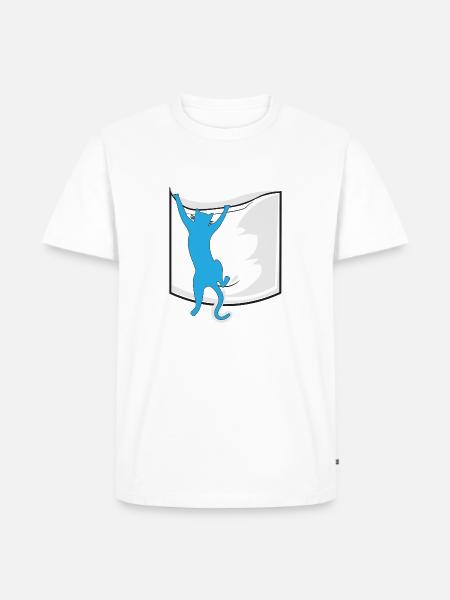 cat in your pocket - Men's Premium Organic T-Shirt - white