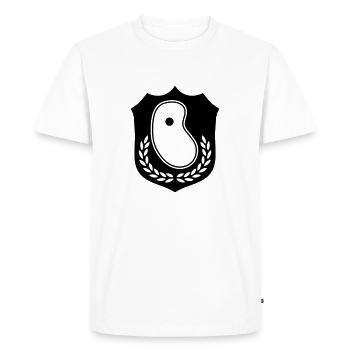 Steak - Men's Premium Organic T-Shirt - white - Front - Nico (187cm)