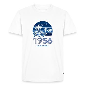 Vintage Year 1956 Limited Edition Blue - Men's Premium Organic T-Shirt - white - Front - Nico (187cm)