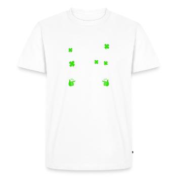 Stop Lookin At Me Shamrocks And Buy Me A Drink - T-shirt Premium bio Homme - blanc - Devant - Nico (187cm)