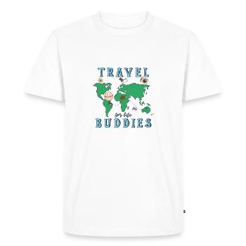 Copains de voyage pour la vie Design Funny Matching Trip - T-shirt Premium bio Homme - blanc - Devant - Nico (187cm)