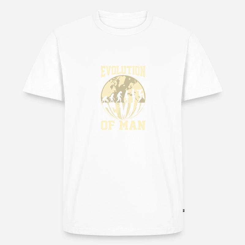 Evolution des Menschen - Männer Premium Bio T-Shirt - Weiß