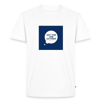 Pas pour un Satoshi bulle bleu - T-shirt Premium bio Homme - blanc - Devant - Nico (187cm)