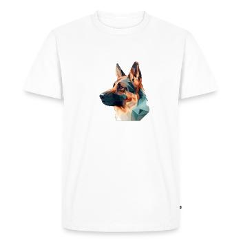 CHIEN DE BERGER - T-shirt Premium bio Homme - blanc - Devant - Nico (187cm)