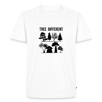 Arbre différent - soyez différent - soyez vous-même - T-shirt Premium bio Homme - blanc - Devant - Nico (187cm)
