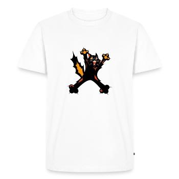 Crazy Cat Lady - T-shirt Premium bio Homme - blanc - Devant - Nico (187cm)
