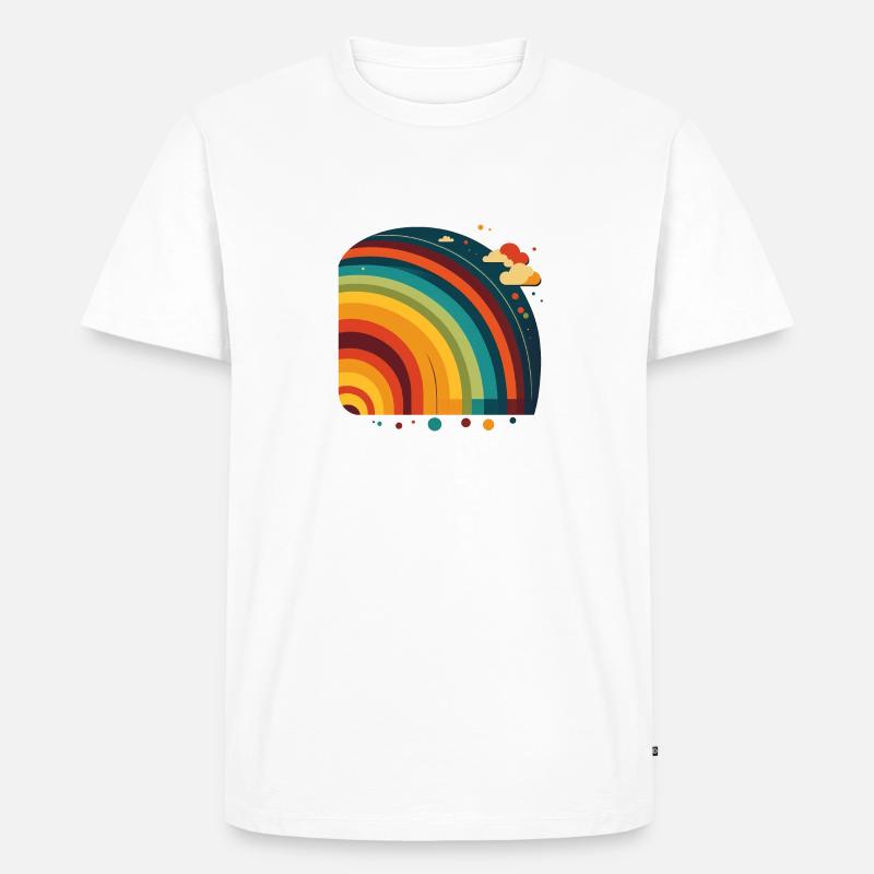 REGENBOGEN - Männer Premium Bio T-Shirt - Weiß