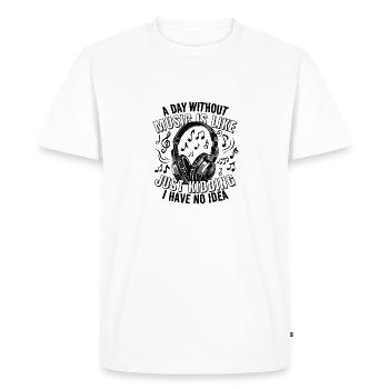 Singer Singing Hobby Singer Band Singing Musicians - Men's Premium Organic T-Shirt - white - Front - Nico (187cm)