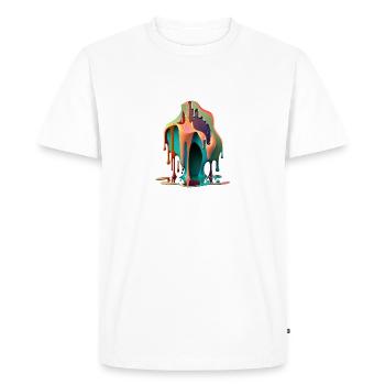 DRIPPY - Men's Premium Organic T-Shirt - white - Front - Nico (187cm)