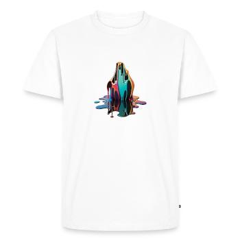 DRIPPY - Men's Premium Organic T-Shirt - white - Front - Nico (187cm)