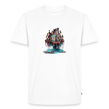 DRIPPY HOUSE - Men's Premium Organic T-Shirt - white - Front - Nico (187cm)