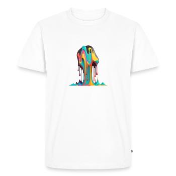DRIPPY - Men's Premium Organic T-Shirt - white - Front - Nico (187cm)