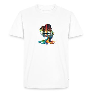DRIPPY - T-shirt Premium bio Homme - blanc - Devant - Nico (187cm)