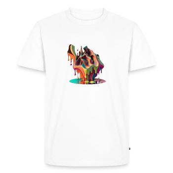 DRIPPY - Men's Premium Organic T-Shirt - white - Front - Nico (187cm)