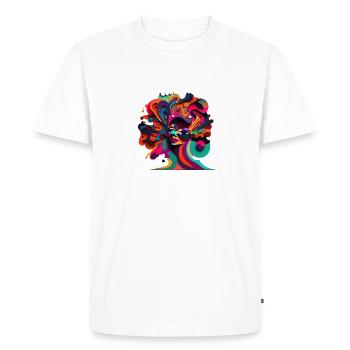 ABSTRACT - Men's Premium Organic T-Shirt - white - Front - Nico (187cm)