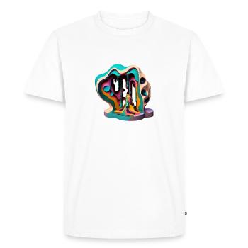 DRIPPY - Men's Premium Organic T-Shirt - white - Front - Nico (187cm)