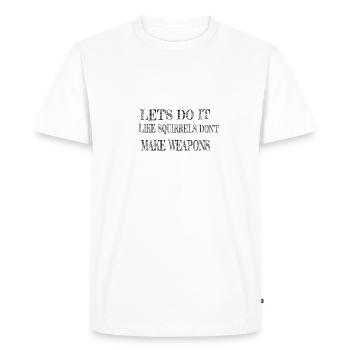 drôle hippie dictons coeur cadeau idée oiseau - T-shirt Premium bio Homme - blanc - Devant - Nico (187cm)