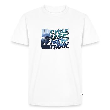Recycle Reuse Renew Rethink Earth Day - T-shirt Premium bio Homme - blanc - Devant - Nico (187cm)