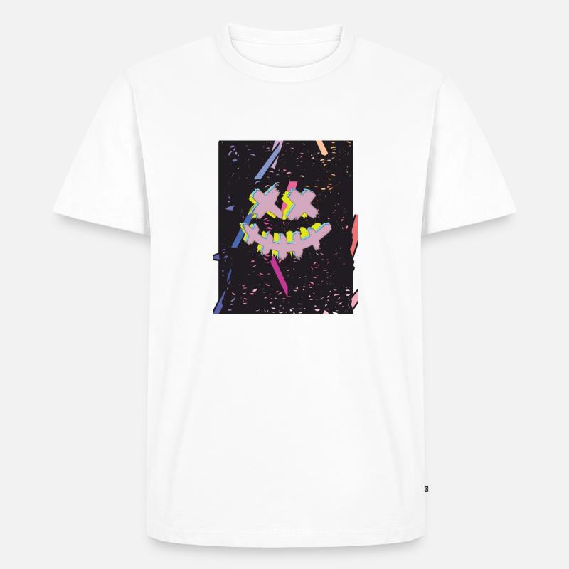 Bunt - Männer Premium Bio T-Shirt - Weiß