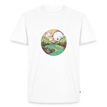 nature merveilleuse - T-shirt Premium bio Homme - blanc - Devant - Nico (187cm)