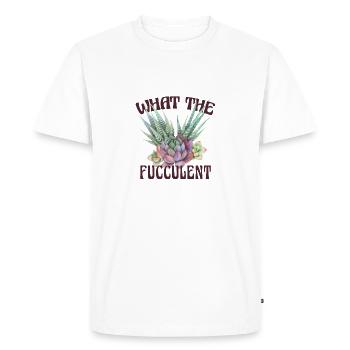 Ce que le fuculent Drôle de dictons Succulentes - T-shirt Premium bio Homme - blanc - Devant - Nico (187cm)