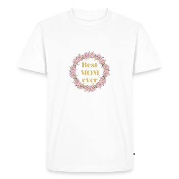 Fête des mères, la meilleure maman de tous les temps - T-shirt Premium bio Homme - blanc - Devant - Nico (187cm)