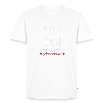 sois fort - T-shirt Premium bio Homme - blanc - Devant - Nico (187cm)