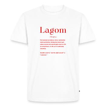Suédois - T-shirt Premium bio Homme - blanc - Devant - Nico (187cm)