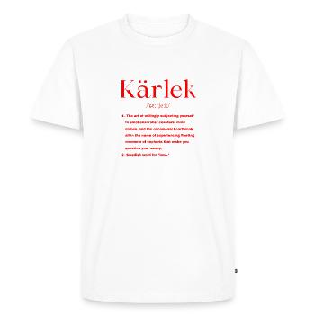 Suédois - T-shirt Premium bio Homme - blanc - Devant - Nico (187cm)