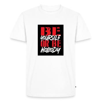 Soi toi même - T-shirt Premium bio Homme - blanc - Devant - Nico (187cm)