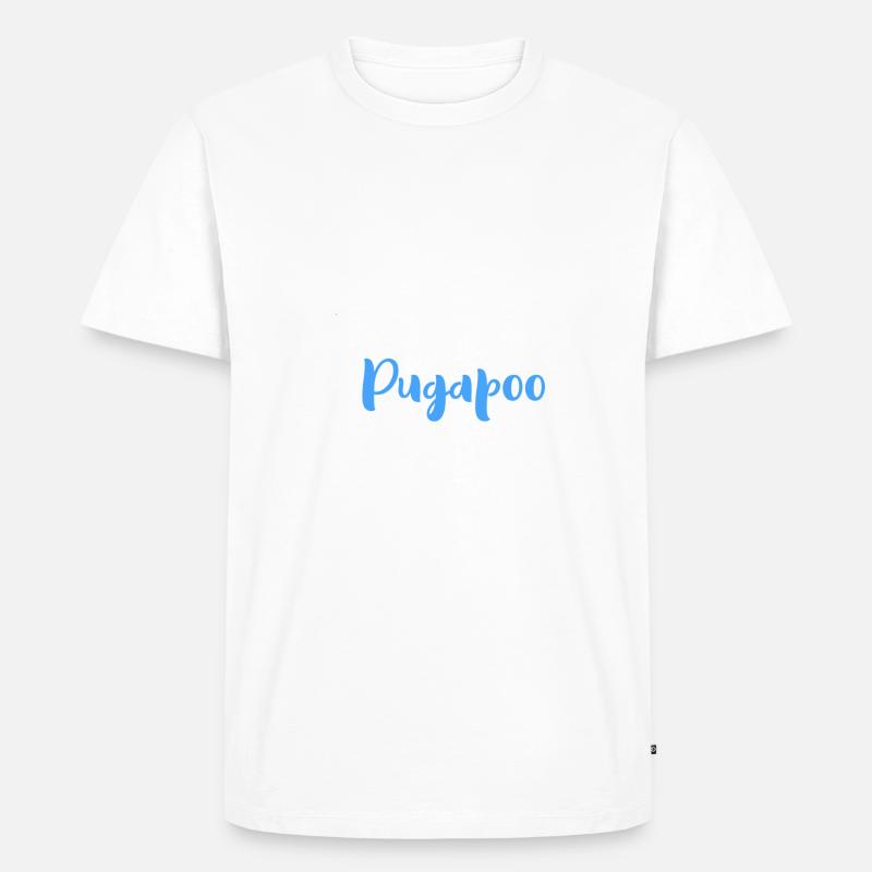 Perfekter Pugapoo - Pudel Mops Mix - Männer Premium Bio T-Shirt - Weiß