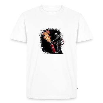 FIREFIGHTERS RESCUING - Men's Premium Organic T-Shirt - white - Front - Nico (187cm)