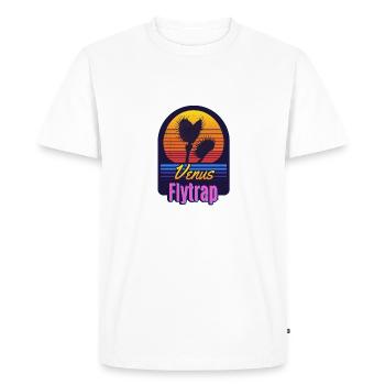 Venus flytrap carnivore plant drawing - Men's Premium Organic T-Shirt - white - Front - Nico (187cm)