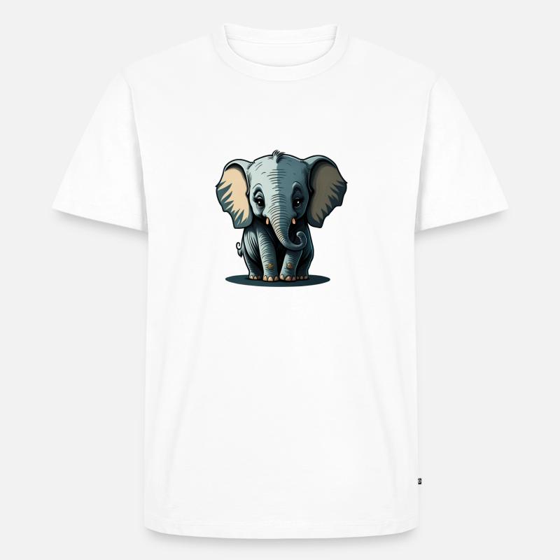 Mignon bébé éléphant éléphant - T-shirt Premium bio Homme - blanc