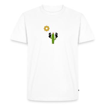 Humeur du lundi - T-shirt Premium bio Homme - blanc - Devant - Nico (187cm)