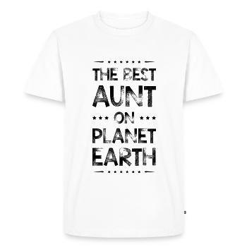 Meilleure tante disant - T-shirt Premium bio Homme - blanc - Devant - Nico (187cm)