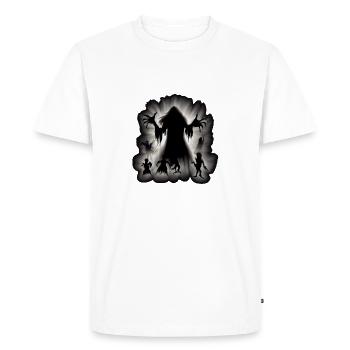 SPOOKY SHADOW FIGURES - Men's Premium Organic T-Shirt - white - Front - Nico (187cm)