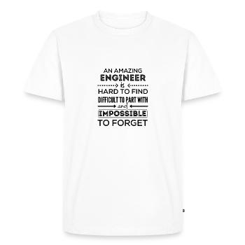 an amazing engineer is hard to find - Men's Premium Organic T-Shirt - white - Front - Nico (187cm)