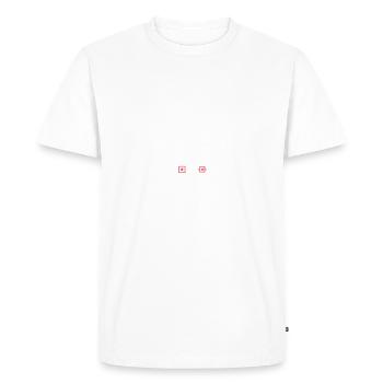 Dans les jeux auxquels nous faisons confiance - T-shirt Premium bio Homme - blanc - Devant - Nico (187cm)