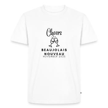 Celebrate Beaujolais Nouveau Day 2023 - Men's Premium Organic T-Shirt - white - Front - Nico (187cm)