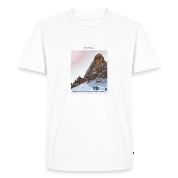 Partez à la conquête des hauteurs du labyrinthe du mont Everest - T-shirt Premium bio Homme - blanc - Devant - Nico (187cm)