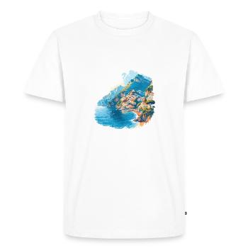Pittoresque côte amalfitaine - T-shirt Premium bio Homme - blanc - Devant - Nico (187cm)