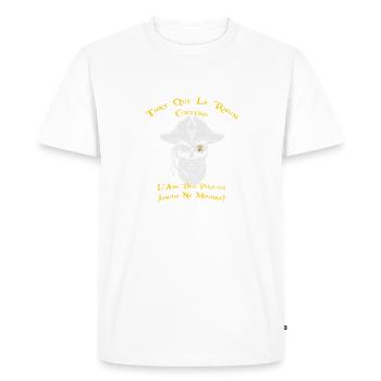 Pirate version claire - T-shirt Premium bio Homme - blanc - Devant - Nico (187cm)