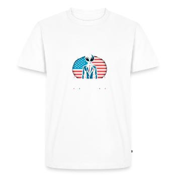 Alien for President: Vote For Aliens 2024 T-Shirt - Men's Premium Organic T-Shirt - white - Front - Nico (187cm)